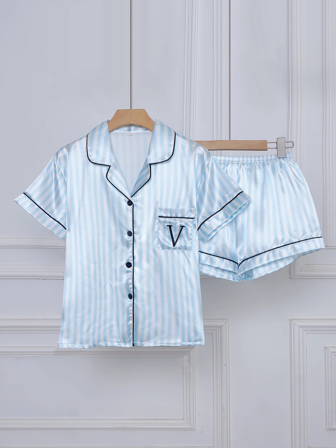 Ensemble Satiné Rayé – Victoria