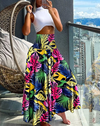 Jupe Longue Bohème Taille Haute – Élise
