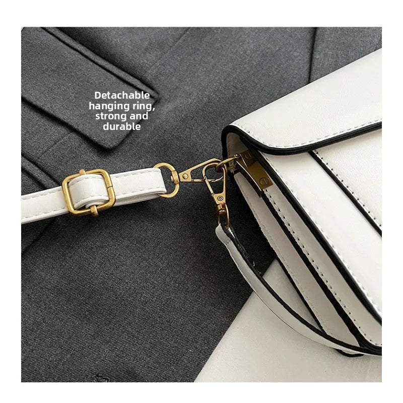 New Niche Bag Women's Premium Texture Solid Color Simple and Versatile Small Square Bag Commuter Multi-Compartment Shoulder Bag