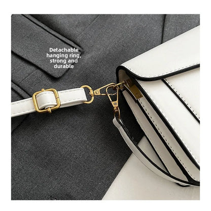 New Niche Bag Women's Premium Texture Solid Color Simple and Versatile Small Square Bag Commuter Multi-Compartment Shoulder Bag