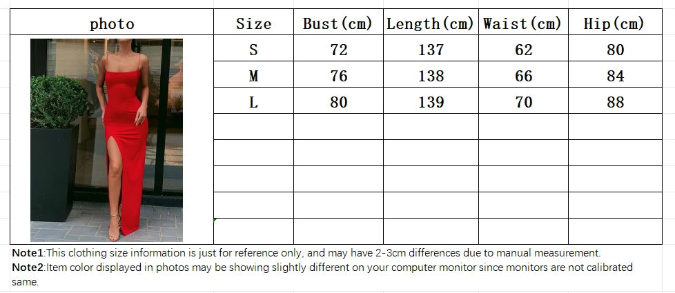 Women Summer Sexy Bodycon Dress Lady Sexy Spaghetti Strap Sleeve Split Solid Color Sheath Dress Vestidos