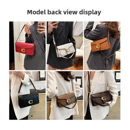 New Niche Bag Women's Premium Texture Solid Color Simple and Versatile Small Square Bag Commuter Multi-Compartment Shoulder Bag