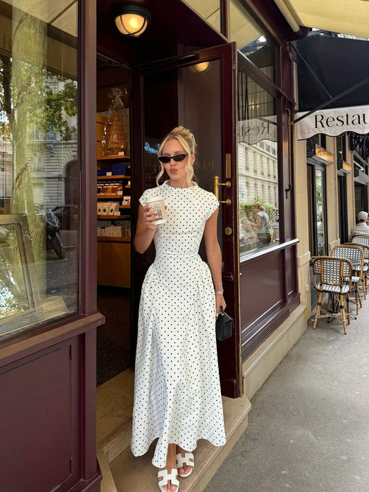 Robe Longue à Pois – Marguerite