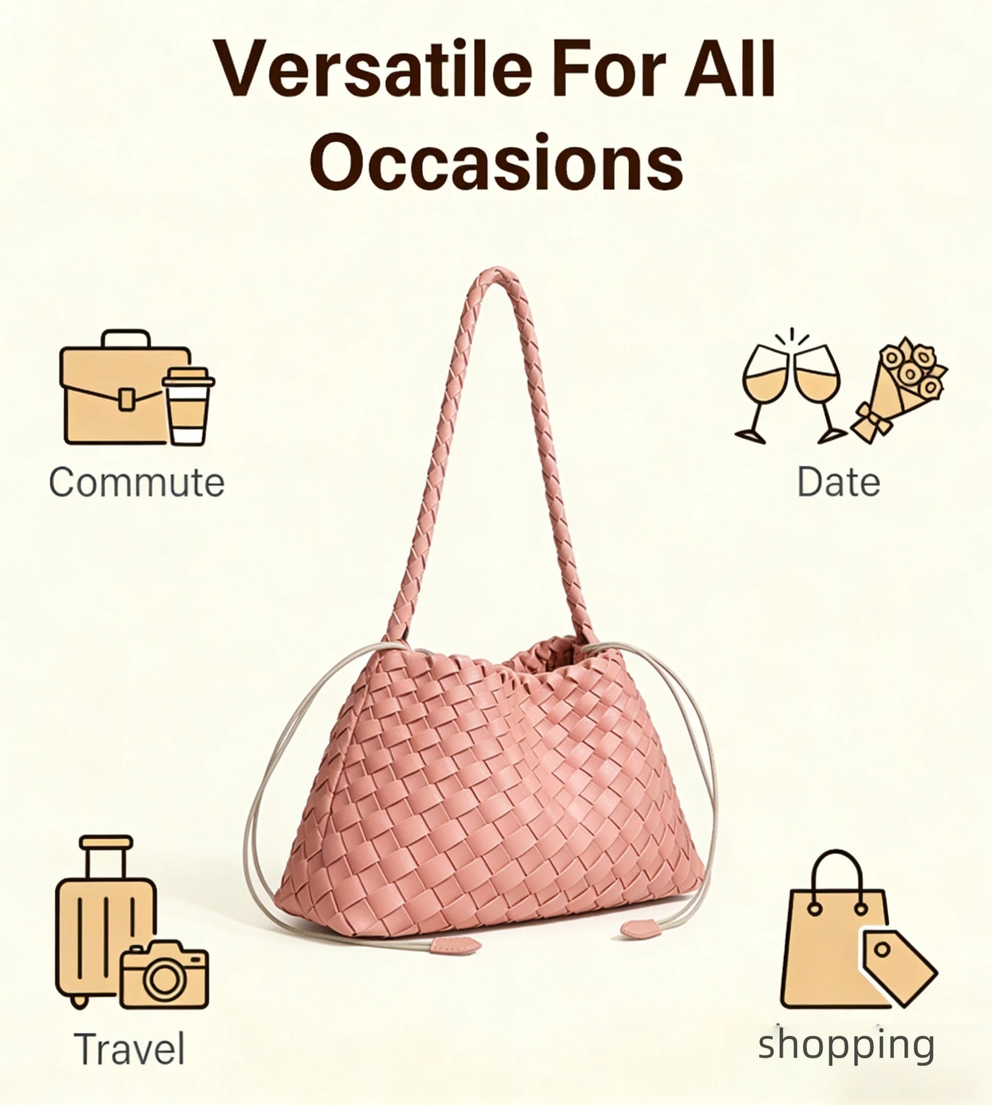 Fashion luxury New Style Shoulder Bag Versatile Summer Women's Single PU leather Underarm bag Vacation Handbag