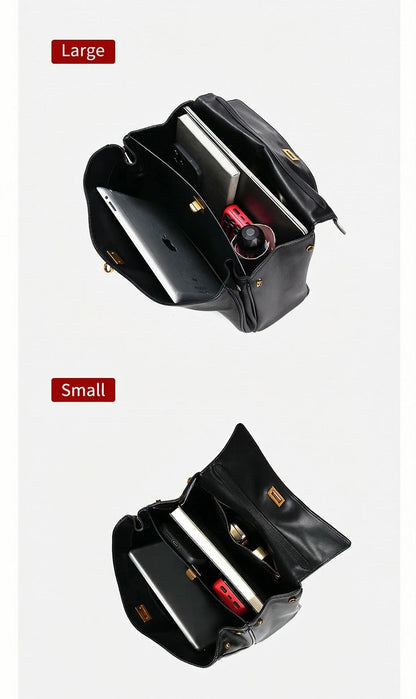 2026 large Genuine leather shoulder bag armpit top layer cowhide large capacity women's commuting high-end tote bag
