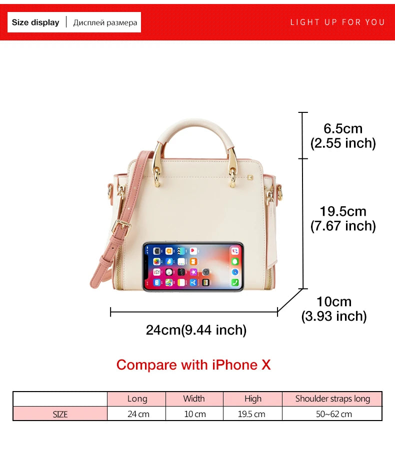 FOXER Split Leather Women's Shoulder Bag Elegant Handbag 2026 New Female Large Tote Bag Luxury Design Crossbody Purse