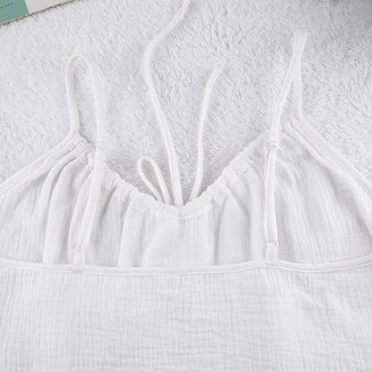 2026 Summer New Women's Pajamas Pure Cotton Strap Shorts Comfortable Pajamas 2-piece Set Casual Home Clothes Y2K Hot Sale
