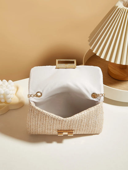 Fashion Women Summer Bohemian Straw Bag Small Woven Beach Crossbody Bag Shoulder Messenger Bag Girls Handbags Straw Bag Gifts