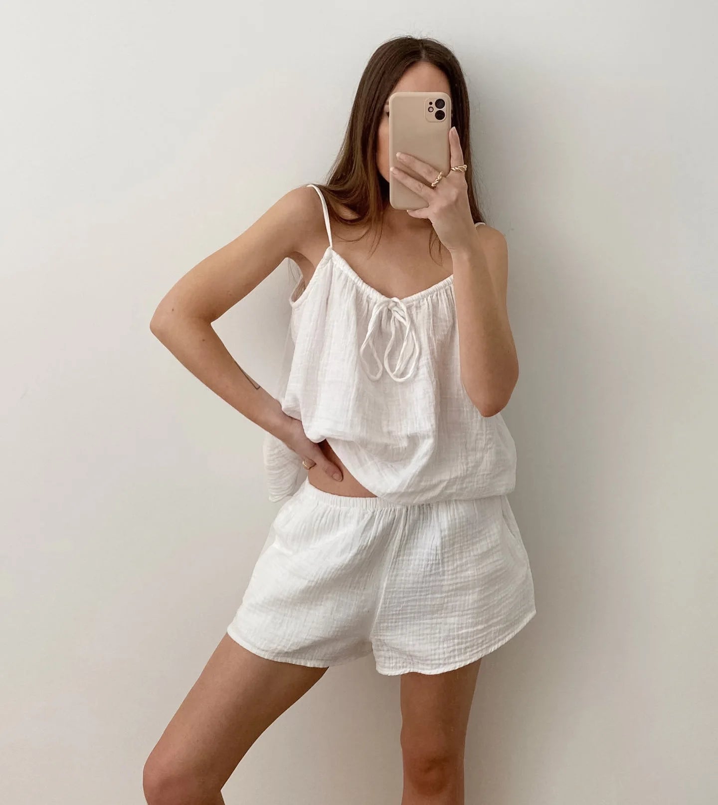 2026 Summer New Women's Pajamas Pure Cotton Strap Shorts Comfortable Pajamas 2-piece Set Casual Home Clothes Y2K Hot Sale