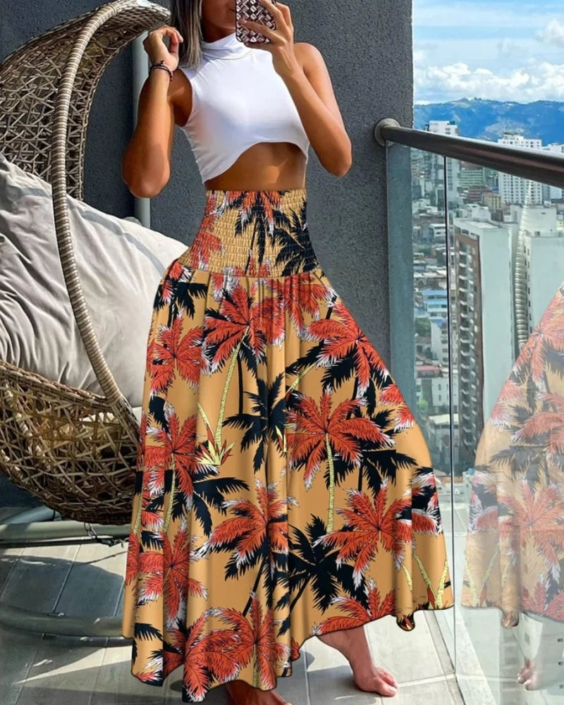 Jupe Longue Bohème Taille Haute – Élise