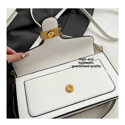 New Niche Bag Women's Premium Texture Solid Color Simple and Versatile Small Square Bag Commuter Multi-Compartment Shoulder Bag