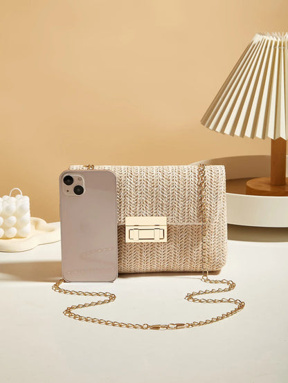 Fashion Women Summer Bohemian Straw Bag Small Woven Beach Crossbody Bag Shoulder Messenger Bag Girls Handbags Straw Bag Gifts