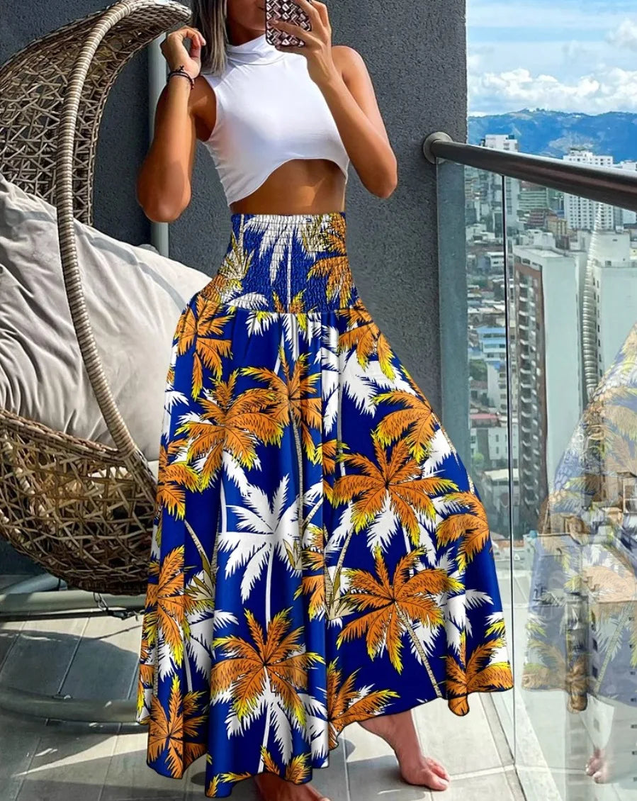 Jupe Longue Bohème Taille Haute – Élise