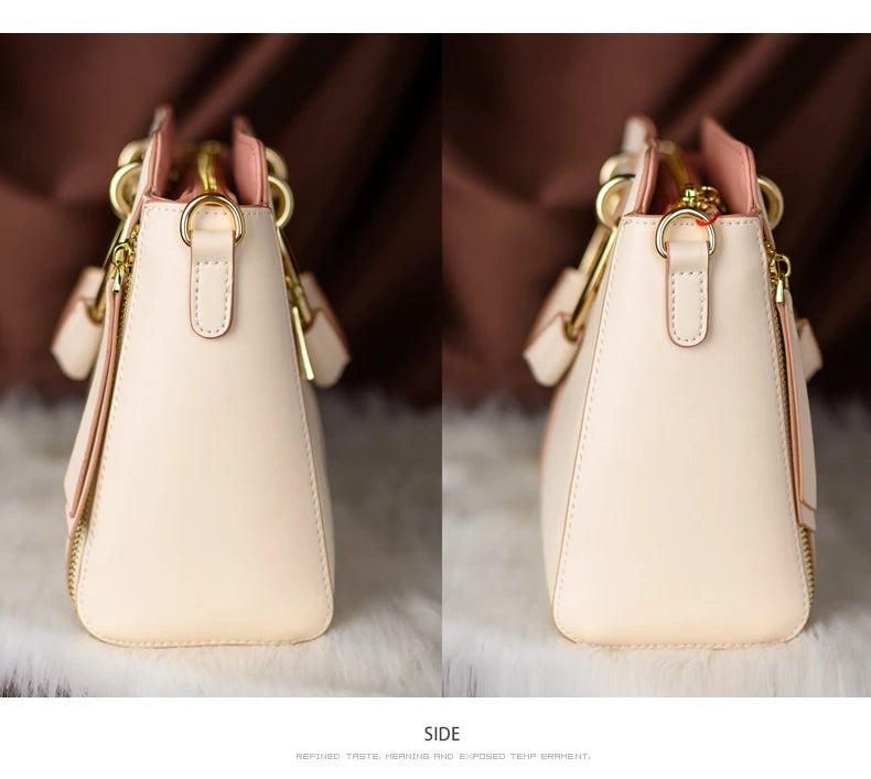 FOXER Split Leather Women's Shoulder Bag Elegant Handbag 2026 New Female Large Tote Bag Luxury Design Crossbody Purse