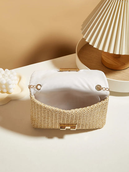 Fashion Women Summer Bohemian Straw Bag Small Woven Beach Crossbody Bag Shoulder Messenger Bag Girls Handbags Straw Bag Gifts